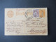 Portugal 1918 Ganzsache Mit Zensurstempel Censura LIssabon - Chemnitz KGF / POW Inhalt: Concentrationslager Terceira - Enteros Postales