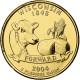 États-Unis, Quarter, Wisconsin, 2004, U.S. Mint, Golden, Cupronickel Plaqué - 1999-2009: State Quarters