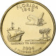 États-Unis, Quarter, Florida, 2004, Philadelphie, Métal Doré, FDC - 1999-2009: State Quarters