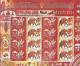 INDIA 2012- SHEKHAWATI & WORLI PAINTINGS- FULL SHEETLET Of 16 Stamps MNH With Information Brochure- Frescoes Of India - Blokken & Velletjes