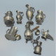 Delcampe - -8 ETAINS MINIATURES VASES AIGUIERES CHOPE CHOCOLATIERE PICHET LAMPE à HUILE    E - Tin