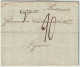 ALLEMAGNE / GERMANY / HAMBURG - 1802 - Straight Line "HAMBURG" Mark On Letter To Lyons, France - Hamburg (Amburgo)