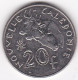Nouvelle-Calédonie. 20 Francs 2004. En Nickel, Lec# 115h - Nouvelle-Calédonie