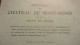 1905 Histoire De Château De Mont-Rond Et Du Pont Du Cher Hérault (l'abbé) SAINT BONNET CHANGIS ...ALLIER BERRY  SAINT AM - Bourbonnais