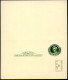 UY14var Type 1l BLACKISH SURCHARGE Postal Card With Reply UNFOLDED Mint Xf 1952 Cat.$170.00 - 1941-60