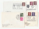 4 Diff COAT OF ARMS Event COVERS 1971-1979 British Forces Gb Stamps Military Heraldic Cover - Buste