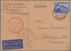 Air Mail - Germany: 1912/1931, Lot Von Sieben Belegen, Dabei Karte Flugpost Heid - Poste Aérienne & Zeppelin