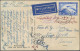 Delcampe - Air Mail: 1915-1985 (ca), Sammlung Von 48 Belegen Im Ringalbum, Flugpost Bzw. Ze - Autres & Non Classés