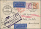 Skid Flight Mail: 1929/1938, Vielseitige Partie Von 28 Schleuderflugbelegen Mit - Luft- Und Zeppelinpost