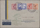 Zeppelin Mail - Germany: 1930/1937 Zehn Zeppelin-, DOX- Und Flugpostbelege, Dabe - Poste Aérienne & Zeppelin