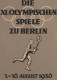 Thematics: Olympic Games: 1936, Olympische Spiele Berlin, 48seitiges Heftchen De - Other & Unclassified