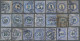 Schweiz - Portomarken: 1878/1882 Gruppe Mit 21 Gestempelten Marken Der "Blauen", - Strafportzegels