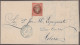 Spain: 1856-1860 Ca.: About 100 Folded Letters/covers From San Sebastian To Vari - Autres & Non Classés