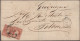 Spain: 1856-1860 Ca.: About 100 Folded Letters/covers From San Sebastian To Vari - Sonstige & Ohne Zuordnung