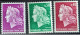 N° Rouge Cheffer** 1536b,1536Ab,1536Bc Cote 37€ - 1967-1970 Marianne (Cheffer)