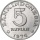 Indonésie, 5 Rupiah, 1974, Aluminium, SUP, KM:37 - Indonesië