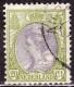 1899 Koningin Wilhelmina 20 Ct Grijs/groen Met Verschoven Medaillon NVPH 69 F - Usados