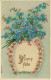 FLEURS - PLANTE - Fleurs Bleues - Bonne Fête - Carte Postale Ancienne - Bloemen