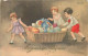 PETERSEN HANNES (illustrateur) - Joyeux Pâques, Enfants Et Panier D'oeufs. - Petersen, Hannes