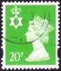 GREAT BRITAIN Northern Ireland 1997 QEII 20p Bright Green Machin SGNI79 FU - Irlanda Del Nord