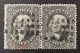 1857 US 12¢ Black Washington PAIR F/VF Scott #36 - Neufs