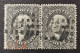 1857 US 12¢ Black Washington PAIR F/VF Scott #36 - Nuevos