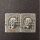 1857 US 12¢ Black Washington PAIR F/VF Scott #36 - Neufs