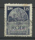 Italie   Egée  Rodi        N° 23  Oblitéré       B / T B      Voir  Scans  Soldé ! ! ! - Aegean (Rodi)