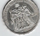 5 Francs  Hercule  Argent 1873 - A - S U P - 5 Francs