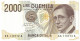 2000 LIRE GUGLIELMO MARCONI PRIMA SERIE TRIPLA A 24/10/1990 FDS - Altri & Non Classificati