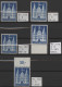 Bizone: 1948, 1 M - 5 M Bauten (MiNr.97/100), Slg. Mit Ca.40 Verschiedenen Platt - Otros & Sin Clasificación