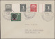 Bundesrepublik - Zusammendrucke: 1956/1964, Heuss, Saubere Partie Von Fünf Brief - Zusammendrucke