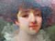 Delcampe - Tableau Portrait Feminin Au Chapeau Ca1900 Signé D'Abancour - Huiles