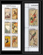 Ajman - 2638a N°809/816 A HOKUSAI Cigogne Crane Stork Oiseaux Birds Peinture Tableaux Paintings ** MNH  - Storchenvögel