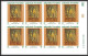 91748 Polynesie N° 303/305 Tableau Tableaux Painting Tapa 1988 Non Dentelé Imperf ** MNH Bloc 10 Coin Daté - Imperforates, Proofs & Errors