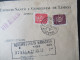 Portugal 1952 Via Aerea/Luftpost Firmenumschlag Banco Espirito Santo Lisboa Marken Mit Perfin / Firmenlochung BES - Storia Postale