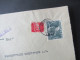 Portugal 1953 Via Aerea/Luftpost Firmenumschlag Banco Espirito Santo Lisboa Marken Mit Perfin / Firmenlochung BES - Briefe U. Dokumente