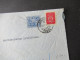 Portugal 1953 Via Aerea/Luftpost Firmenumschlag Banco Jose Henriques Lisbonne Marken Mit Perfin / Firmenlochung - Briefe U. Dokumente