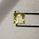 Saphir Jaune Traité (BE) De Madagascar - Carré 0.38 Carat - 3.7 X 3.7 X 2.7 Mm - Saphir