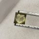 Saphir Jaune Traité (BE) De Madagascar - Carré 0.38 Carat - 3.7 X 3.7 X 2.7 Mm - Saphir