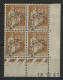 N° 72 Bloc De Quatre Neuf ** (MNH) Cote 70 € + Coin Daté 15/12/37 TB - Precancels