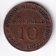 MONEDA DE HOLANDA DE 10 BOORDGELD DE AMSTERDAM (MUY RARA) SMN - Non Classés