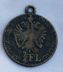1859 Austria Quarter Florin Double Sided Charm Pendant Token - Notgeld