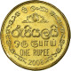 Sri Lanka, Rupee, 2008, Brass Plated Steel, SPL, KM:136.3 - Sri Lanka