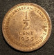 BRITISH CARIBBEAN TERRITORIES - ½ - 1/2 CENT 1955 - Elizabeth II - 1ère Effigie - KM 2 - (États De La Caraïbe Orientale) - Caribe Británica (Territorios Del)