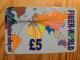 Prepaid Phonecard United Kingdom, Fiber-World - Map - Emissioni Imprese