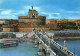 ROME, SAINT ANGELO BRIDGE, CASTLE, ARCHITECTURE, BOATS, CARS, STATUE, ITALY, POSTCARD - Ponts