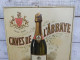 Ancienne Plaque Tôle Publicitaire Champagne Cave De L'Abbaye Tessier Fils - Liquor & Beer