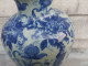 Delcampe - Grand Vase En Porcelaine Décor De Fleurs Style Chine Céladon - Otros & Sin Clasificación