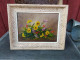 Ancien Tableau Nature Morte Bouquet De Fleurs Signé Andrey - Oelbilder